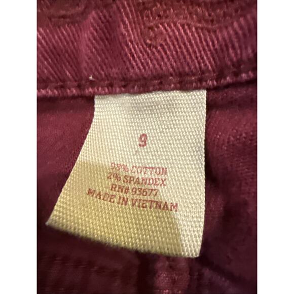 Arizona Jean Company Women's Super Skinny Jeans Burgundy Size 9 - Picture 11 of 16